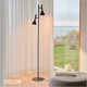 Nordlux - Kelvis - Matt Black Modern Designer Adjustable Floor Lamp - Minimalist Design for your Studio, Office, Study, Workspace, Bedside & Living Room