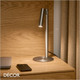 Nordlux - Makoto - Satin Chrome Modern Designer Table Lamp - Industrial Minimalism for a Bedside, Living Room or Study. DFTP