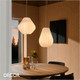 Nordlux - Maluca - "Pleated" Opal White Glass Modern Designer Pendant Light - Elegant Danish Design for any Contemporary Space
