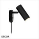 Nordlux - Vico - Black Fluted Modern Designer Wall Light with a USB-C Port for Charging your Phone or other Devices- Minimalist Danish Design for any Contemporary Space