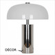 1 A Nordlux - Gabrielle - Chrome & Opal White Glass Modern Designer Table Lamp - Iconic Design for a Living Room, Reception or Bedroom