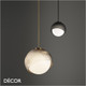 1 A Ideal Lux - Bloom 12, 17, 22 & 30 - Clear Amber Outer-Glass with a White Globe Diffuser Modern Designer Pendant Light - A Stylish Design Piece for your Dining Room, Hallway, Stairwell, Kitchen, Restaurant, Bistro or Hotel Foyer