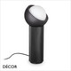 Ideal Lux - Bloom - Satin Grey Outer-Glass with a White Globe Diffuser Modern Designer Table Lamp - Italian Chic for a Living Room, Reception or Bedroom