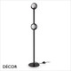 Ideal Lux - Bloom - Satin Grey Outer-Glass with a White Globe Diffuser Modern Designer Floor Lamp - Italian Chic for a Living Room, Reception or Bedroom