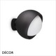 1 A Ideal Lux - Bloom 12 & 17 - Satin Grey Outer-Glass with a White Globe Diffuser Modern Designer Wall Light - A Stylish Design Piece for Any Contemporary Space