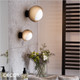 1 A Ideal Lux - Bloom 12 & 17 - Satin Grey Outer-Glass with a White Globe Diffuser Modern Designer Wall Light - A Stylish Design Piece for Any Contemporary Space