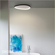 Ideal Lux - Gemini 42, 61 & 81 - Matt Black Modern Designer Flush-Fitting LED Ceiling Light, 3 Sizes - Minimalism for a Kitchen, Dining Room, Office, Boardroom, Laboratory, Shop, Café or Bistro