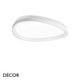 Ideal Lux - Gemini 42, 61 & 81 - Matt White Modern Designer Flush-Fitting LED Ceiling Light, 3 Sizes - Minimalism for a Kitchen, Dining Room, Office, Boardroom, Laboratory, Shop, Café or Bistro