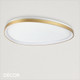 Ideal Lux - Gemini 42, 61 & 81 - Brushed Brass Modern Designer Flush-Fitting LED Ceiling Light, 3 Sizes - Minimalism for a Kitchen, Dining Room, Office, Boardroom, Laboratory, Shop, Café or Bistro