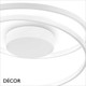 Ideal Lux - Oz 40, 60, 80 & 100, 4 Sizes - Matt White Modern Designer LED Flush Fitting Ceiling Light - Unique Italian Design Ideal for your Kitchen, Living Room, Office, Hotel & Reception Room