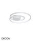 Ideal Lux - Oz 40, 60, 80 & 100, 4 Sizes - Matt White Modern Designer LED Flush Fitting Ceiling Light - Unique Italian Design Ideal for your Kitchen, Living Room, Office, Hotel & Reception Room