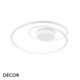 Ideal Lux - Oz 40, 60, 80 & 100, 4 Sizes - Matt White Modern Designer LED Flush Fitting Ceiling Light - Unique Italian Design Ideal for your Kitchen, Living Room, Office, Hotel & Reception Room