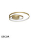 Ideal Lux - Oz 40, 60, 80 & 100, 4 Sizes - Brushed Brass Modern Designer LED Flush Fitting Ceiling Light - Unique Italian Design Ideal for your Kitchen, Living Room, Office, Hotel & Reception Room