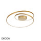 Ideal Lux - Oz 40, 60, 80 & 100, 4 Sizes - Brushed Brass Modern Designer LED Flush Fitting Ceiling Light - Unique Italian Design Ideal for your Kitchen, Living Room, Office, Hotel & Reception Room