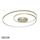 Ideal Lux - Oz 40, 60, 80 & 100, 4 Sizes - Brushed Brass Modern Designer LED Flush Fitting Ceiling Light - Unique Italian Design Ideal for your Kitchen, Living Room, Office, Hotel & Reception Room