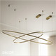 1 B Ideal Lux - Oracle Slim 50, 70, 90, 150 Round - Brass Modern Designer LED Suspension Light - Minimalism for a Kitchen, Dining Room, Office, Boardroom, Laboratory, Shop, Café or Bistro