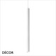 Ideal Lux - Look - 25, 40, 70 & 100 - Matt White Designer Cylindrical Pendant Light - 4cm and 6cm Diametre - Chic Italian Design - Ideal for any Modern Space