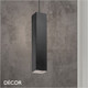 Ideal Lux - Look 40 Square - Matt Black Designer Square Pendant Light - 4cm and 6cm Width - Chic Italian Design - Ideal for any Modern Space