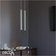 Ideal Lux - Look 40 Square - Slim Matt White Designer Square Pendant Light - 1.5cm and 3cm Width - Chic Italian Design - Ideal for any Modern Space