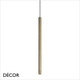 Ideal Lux - Look 40 Square - Slim Brushed Brass Designer Square Pendant Light - 1.5cm and 3cm Width - Chic Italian Design - Ideal for any Modern Space