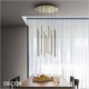 Ideal Lux - Look Drop 40, 50 & 65 - Brushed Brass Multiple Pendant Light with 8, 12 or 16 LEDs - Chic Italian Design - Ideal for any Modern Space