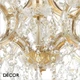Ideal Lux - Napoleon, 12 arm - Clear Crystal & Gold Chandelier - Luxurious Italian Design for a Dining Room, Living Room, Stairs, Hallway, Hotel & Restaurant