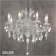 Ideal Lux - Napoleon, 8 arm - Clear Crystal & Chrome Chandelier - Luxurious Italian Design for a Dining Room, Living Room, Stairs, Hallway, Hotel & Restaurant