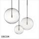 Ideal Lux - Equinoxe 3 - Chrome & Clear Glass Globes Modern Designer Multiple Globe Pendant Light - A Statement Piece for your Dining Room, Hallway, Stairwell, Kitchen, Restaurant, Bistro or Hotel Foyer