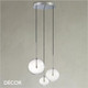 Ideal Lux - Equinoxe 3 - Chrome & Clear Glass Globes Modern Designer Multiple Globe Pendant Light - A Statement Piece for your Dining Room, Hallway, Stairwell, Kitchen, Restaurant, Bistro or Hotel Foyer