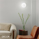 Ideal Lux - Cotton, 3 Sizes: 10, 15 & 20 - White Etched Glass & White Metal Modern Designer Globe Wall Light - Minimalist Chic for your Home & Business