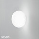 Ideal Lux - Cotton, 3 Sizes: 10, 15 & 20 - White Etched Glass & White Metal Modern Designer Globe Wall Light - Minimalist Chic for your Home & Business