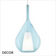 Ideal Lux - Kalique, 6 Shapes and Sizes - Blue Glass with a Satin White Glass Core Modern Designer Pendant Light - Italian Design for a Kitchen, Kitchen Island, Dining Room, Hotel, Restaurant & Café