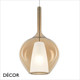 Ideal Lux - Kalique, 6 Shapes and Sizes - Amber Glass with a Satin White Glass Core Modern Designer Pendant Light - Italian Design for a Kitchen, Kitchen Island, Dining Room, Hotel, Restaurant & Café