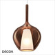 Ideal Lux - Kalique, 6 Shapes and Sizes - Copper Tinted Glass with a Satin White Glass Core Modern Designer Pendant Light - Italian Design for a Kitchen, Kitchen Island, Dining Room, Hotel, Restaurant & Café