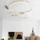 Ideal Lux - Oracle Slim 50, 70, 90 & 150 Round - Brass Modern Designer LED Ceiling Light - Minimalism for a Kitchen, Dining Room, Office, Boardroom, Laboratory, Shop, Café or Bistro