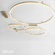 Ideal Lux - Oracle Slim 50, 70, 90 & 150 Round - Brass Modern Designer LED Ceiling Light - Minimalism for a Kitchen, Dining Room, Office, Boardroom, Laboratory, Shop, Café or Bistro