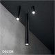 Ideal Lux - Look 10, 20, 40 & 75, 4 Sizes - Round Matt Black Modern Designer Cylindrical Ceiling Light - Chic Italian Design - Ideal for a Kitchen, Kitchen Island, Hallway, Hotel, Bistro or Restaurant