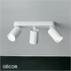 A1 Ideal Lux - Dynamite 3 - Linear Round Matt White Modern Designer Adjustable Spotlight Bar - Perfect for a Kitchen, Dining Room, Office, Restaurant or Bar
