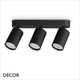 A1 Ideal Lux - Dynamite 3 - Linear Round Matt Black Modern Designer Adjustable Spotlight Bar - Perfect for a Kitchen, Dining Room, Office, Restaurant or Bar