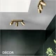 A1 Ideal Lux - Dynamite 3 - Linear Round Brass Modern Designer Adjustable Spotlight Bar - Perfect for a Kitchen, Dining Room, Office, Restaurant or Bar