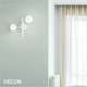 Ideal Lux - Atlas - Etched White Glass Globes & Matt White Designer Globe Wall Light with Adjustable Arms - Ideal for any Modern Space