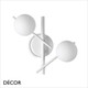 Ideal Lux - Atlas - Etched White Glass Globes & Matt White Designer Globe Wall Light with Adjustable Arms - Ideal for any Modern Space