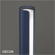 Ideal Lux - Dorica - Matt Blue Fluted Modern Table Lamp - Minimalist Design for Any Contemporary Space