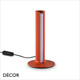 Ideal Lux - Dorica - Matt Orange Fluted Modern Table Lamp - Minimalist Design for Any Contemporary Space