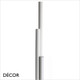 Ideal Lux - Dorica 3 - Matt White Fluted Modern Dimmable Floor Lamp - Minimalist Design for Any Contemporary Space