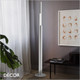 Ideal Lux - Dorica 3 - Matt White Fluted Modern Dimmable Floor Lamp - Minimalist Design for Any Contemporary Space