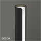 Ideal Lux - Dorica 3 - Matt Black Fluted Modern Dimmable Floor Lamp - Minimalist Design for Any Contemporary Space