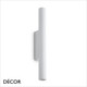 Copy of Ideal Lux - Look Slim 15 & 30, 2 Sizes - Round Matt White Modern Designer Cylindrical LED Wall Light - Chic Italian Design - Ideal for a Kitchen, Kitchen Island, Hallway, Hotel, Bistro or Restaurant