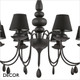 Ideal Lux - Blanche, 8 arm - Black Satin Modern Designer Chandelier - Contemporary Italian Style for a Dining Room, Living Room, Kitchen, Hallway, Hotel & Restaurant