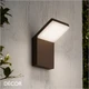 11A1 Ideal Lux - Style - Coffee & Opal White Modern Designer Outdoor LED Wall Light - Minimalist Italian Design for the Garden & Outdoor Area of your Hotel, Bar, Bistro & Café.